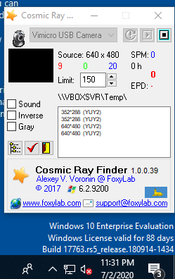 Cosmic Ray Finder